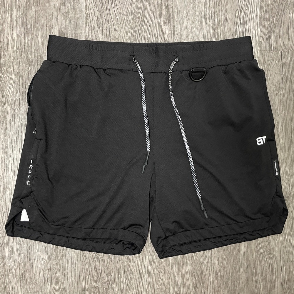 Born Tough Shorts Mens Large Black Lined Gym Performance Training DSG-2022 IRRP